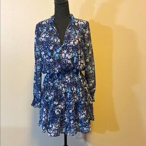 NSR Floral Blue and White Dress